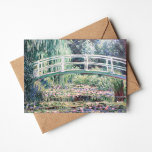 White Water Lilies | Claude Monet Card<br><div class="desc">White Water Lilies (1899) by French Impressionist artist Claude Monet. Original fine art painting is an oil on canvas of a garden with water lilies under the Japanese footbridge. 

Use the design tools to add custom text or personalise the image.</div>