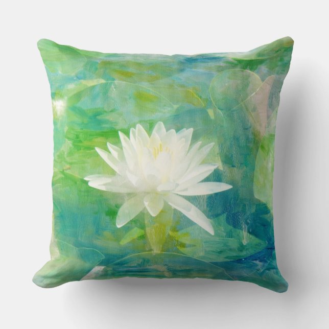 White Water Lily Cushion (Front)