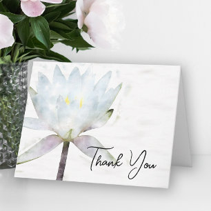 White Water Lily Funeral Sympathy Thank You