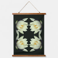 White Water Lily Lotus Flower Abstract