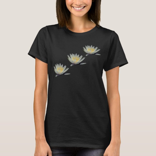 White Water Lily Lotus Flower   T-Shirt (Front)