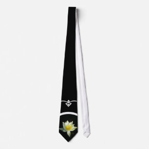 White Water Lily/Lotus Tie