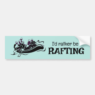 White Water Rafting Design Bumper Sticker