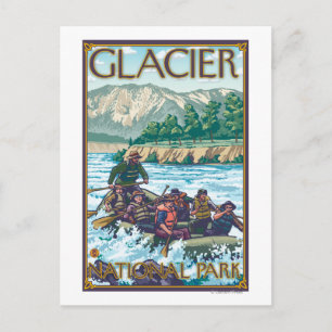 White Water Rafting - Glacier National Park, MT Postcard
