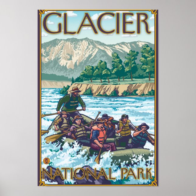 White Water Rafting - Glacier National Park, MT Poster (Front)