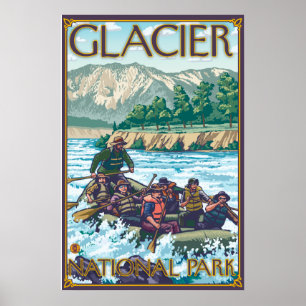 White Water Rafting - Glacier National Park, MT Poster