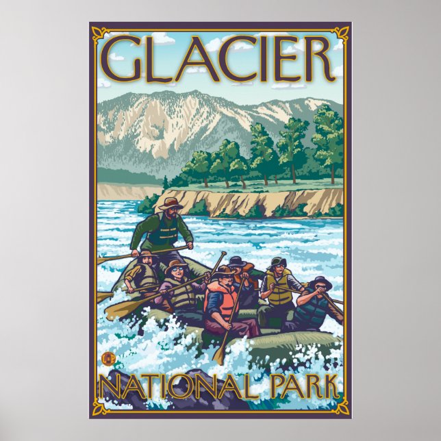 White Water Rafting - Glacier National Park, MT Poster (Front)
