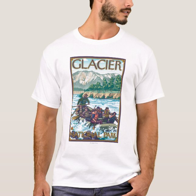 White Water Rafting - Glacier National Park, MT T-Shirt (Front)