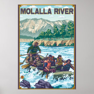 White Water Rafting - Molalla River, Oregon Poster