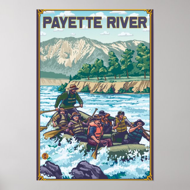 White Water Rafting - Payette River, Idaho Poster (Front)
