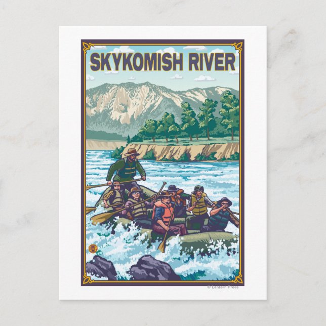 White Water Rafting - Skykomish River, Washingto Postcard (Front)