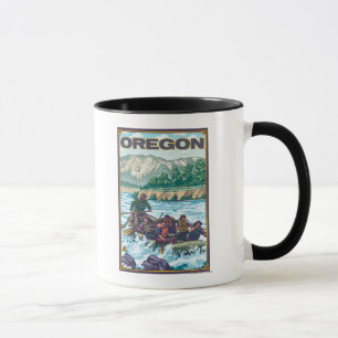 White Water Rafting- Vintage Travel Poster Mug