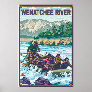 White Water Rafting - Wenatchee River, WA Poster
