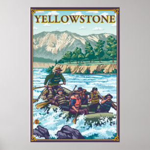 White Water Rafting - Yellowstone National Park Poster