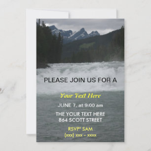 White Water rapids Invitation
