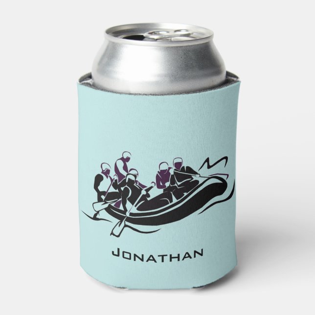 White Water River Rafting Design Can Cooler (Can Front)