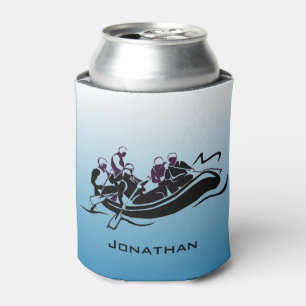 White Water River Rafting Design Can Cooler