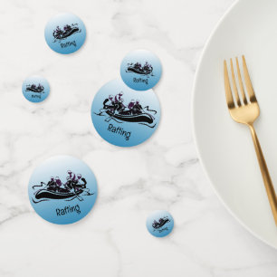 White Water River Rafting Design Table Confetti
