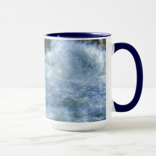White Water Rushing River Nature Scene Mug