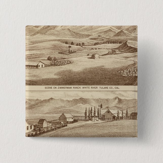 White Water, Saucelito ranches 15 Cm Square Badge (Front)
