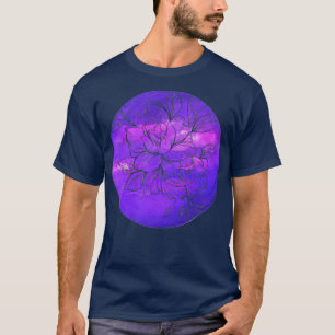 White Watercolour Peony Flower T-Shirt