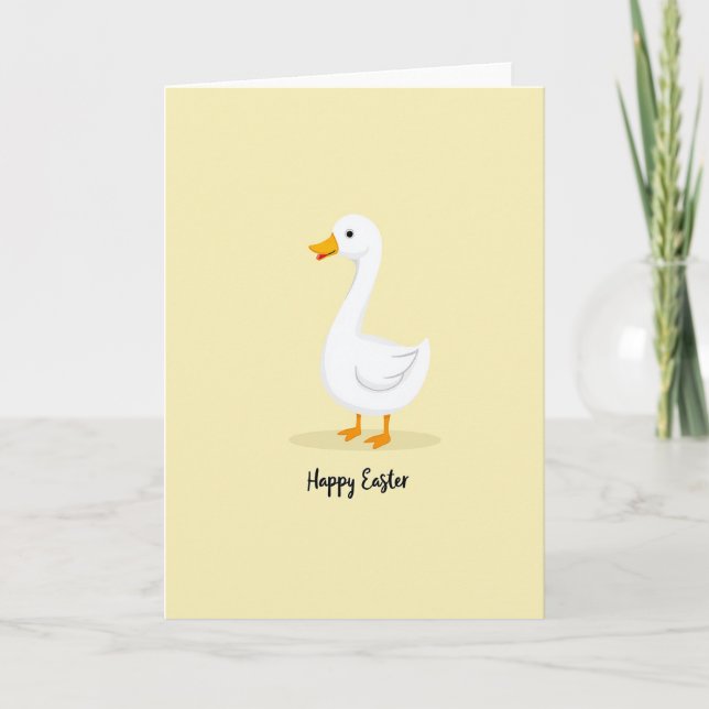 White Waterfowl Easter Card (Front)