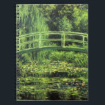 White Waterlilies by Claude Monet, Vintage Art Notebook<br><div class="desc">White Waterlilies (1899) by Claude Monet is a vintage impressionist fine art floral nature painting. It is one of many variations of the water lilies and Japanese footbridge paintings that Monet painted in his spring season flower garden in Giverny, France. A pedestrian bridge over a pond in green tones. About...</div>