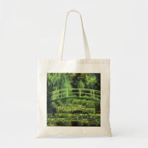 White Waterlilies by Claude Monet, Vintage Art Tote Bag