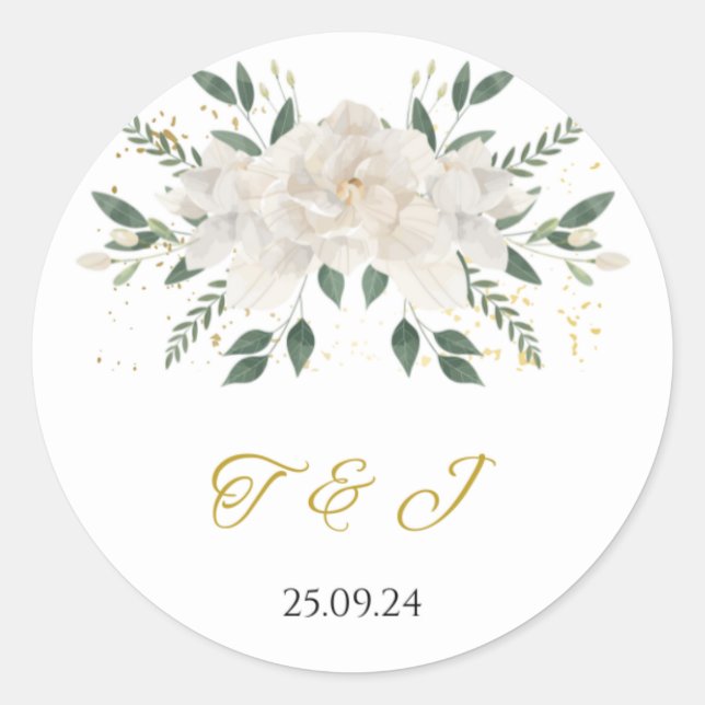 White We Do Wedding Sticker Labels (Front)