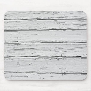 White Weathered Wood Mouse Pad