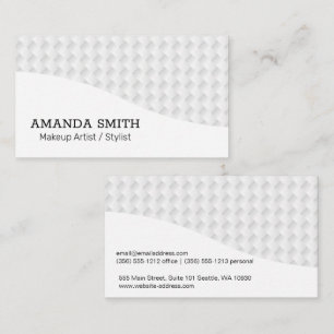 White Weave Abstract Pattern Background Business Card