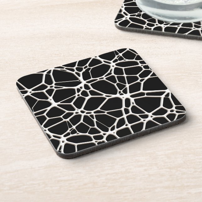 White Web Texture + your bachgr. & ideas Coaster (Left Side)