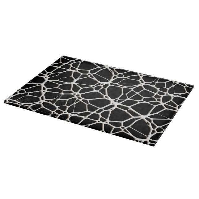 White Web Texture + your bachgr. & ideas Cutting Board (Corner)
