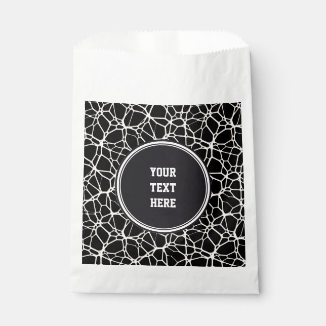 White Web Texture + your bachgr. & ideas Favour Bag (Front)