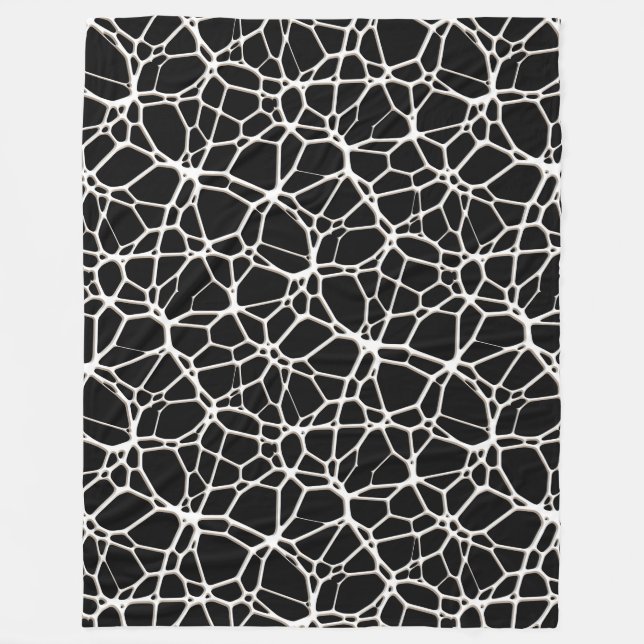 White Web Texture + your bachgr. & ideas Fleece Blanket (Front)