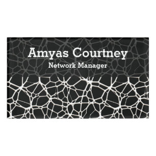White Web Texture + your bachgr. & ideas Name Tag