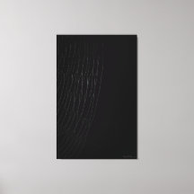 White Web with Black Canvas Print