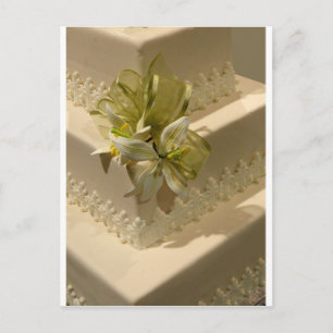 White Wedding Cake Postcard