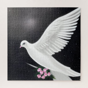 White Wedding Dove Jigsaw Puzzle