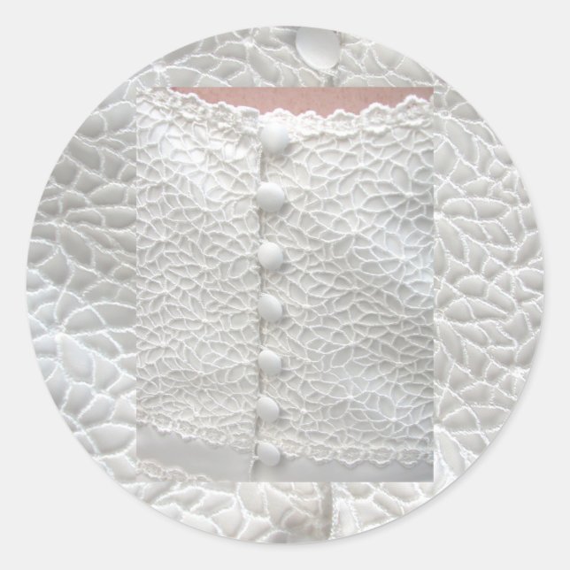 White Wedding Gown Sticker - Customisable (Front)