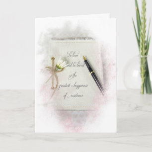 White Wedding Journal Congratulations Card