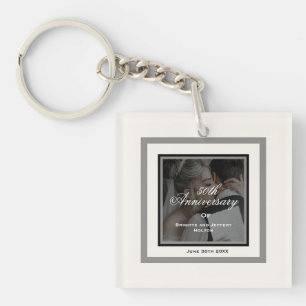 White wedding keychain