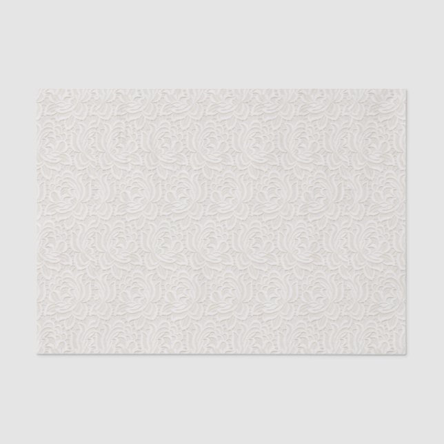 White Wedding Lace Tissue Paper (Front)