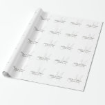 White Wedding Monogram Wrapping Paper<br><div class="desc">White wedding monogram wrapping paper. Add a name and customise with an initial.</div>