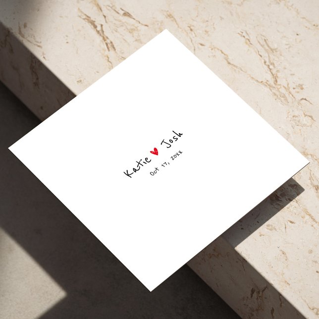 White Wedding Napkins with Black Handwritten Names (White Wedding Napkins with Black Handwritten Names)