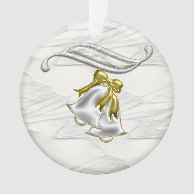 White Wedding Ornament (Front)