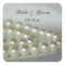 White Wedding Pearls Envelope Seals