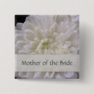 White Wedding Pin for the Mother of the Bride