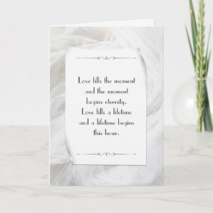 White Wedding Tulle Abstract Card