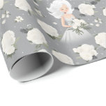 White Wedding Wrapping Paper<br><div class="desc">Wrap your heartfelt wedding gifts in elegance with our 'White Wedding' wrapping paper,  featuring a sophisticated design of a radiant bride,  capturing the timeless beauty and happiness of love in the golden years.</div>